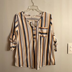 Eden & Olivia Multicolor Striped Blouse